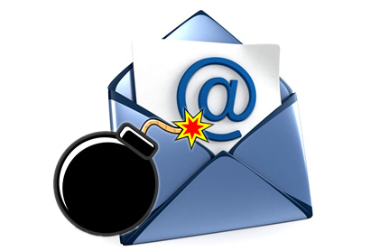 Sistema de hackeo o bloqueo de una empresa mediante el envío masivo de emails, las cuentas de correo de los grandes buscadores disponen de protección contra esto.